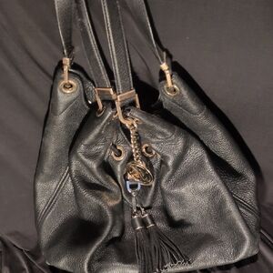 Michael Kors Black Leather Shoulder Bag